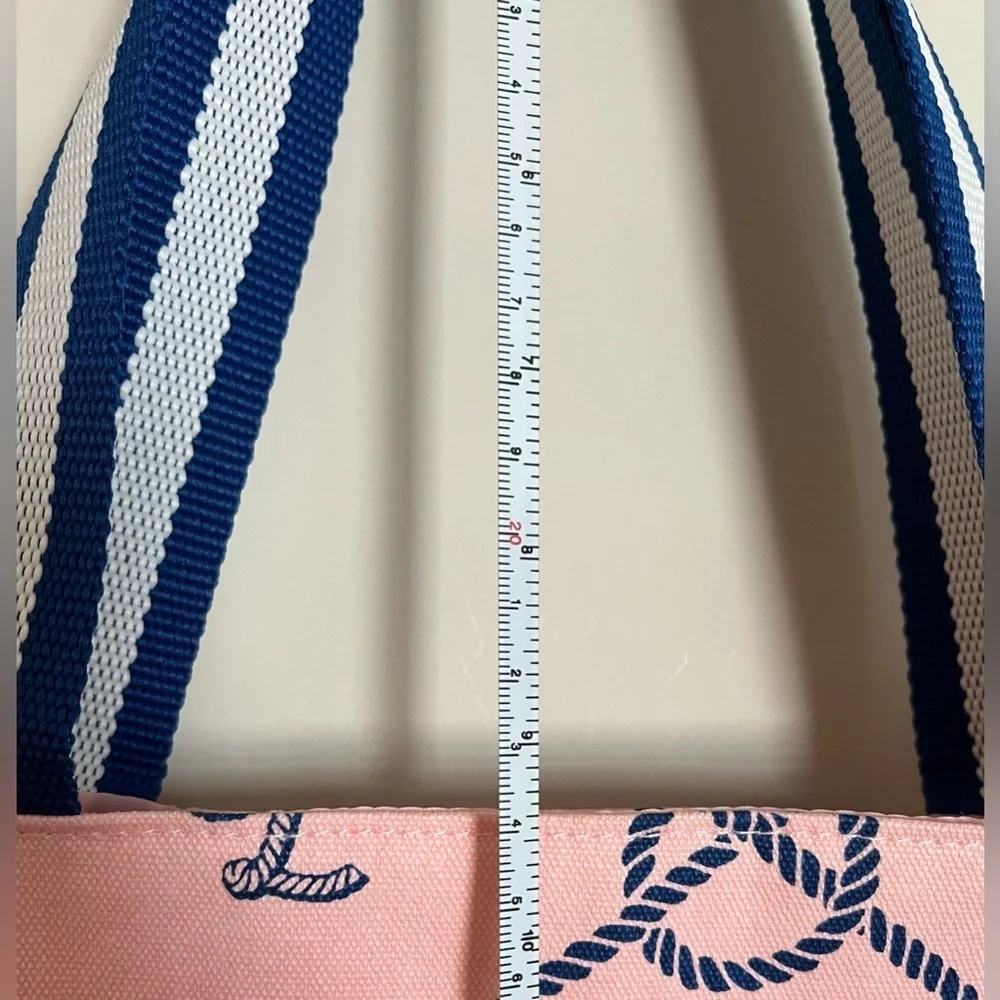 Estée Lauder Tote Reusable Bag, Lined, Foldable, Nautical Style, Handles